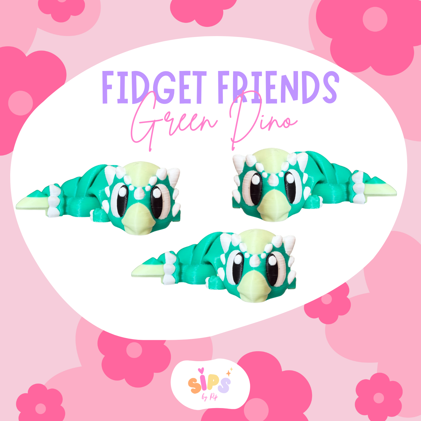 Small Fidget Friend - Green Dino