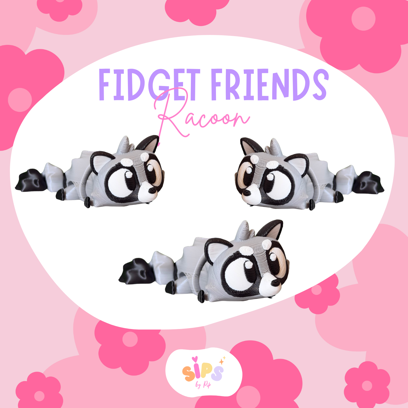Small Fidget Friend - Raccoon