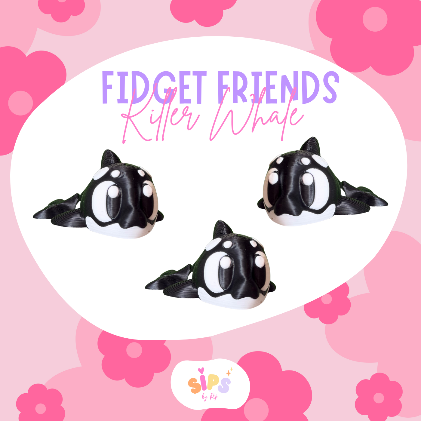 Small Fidget Friend - Killer Whale