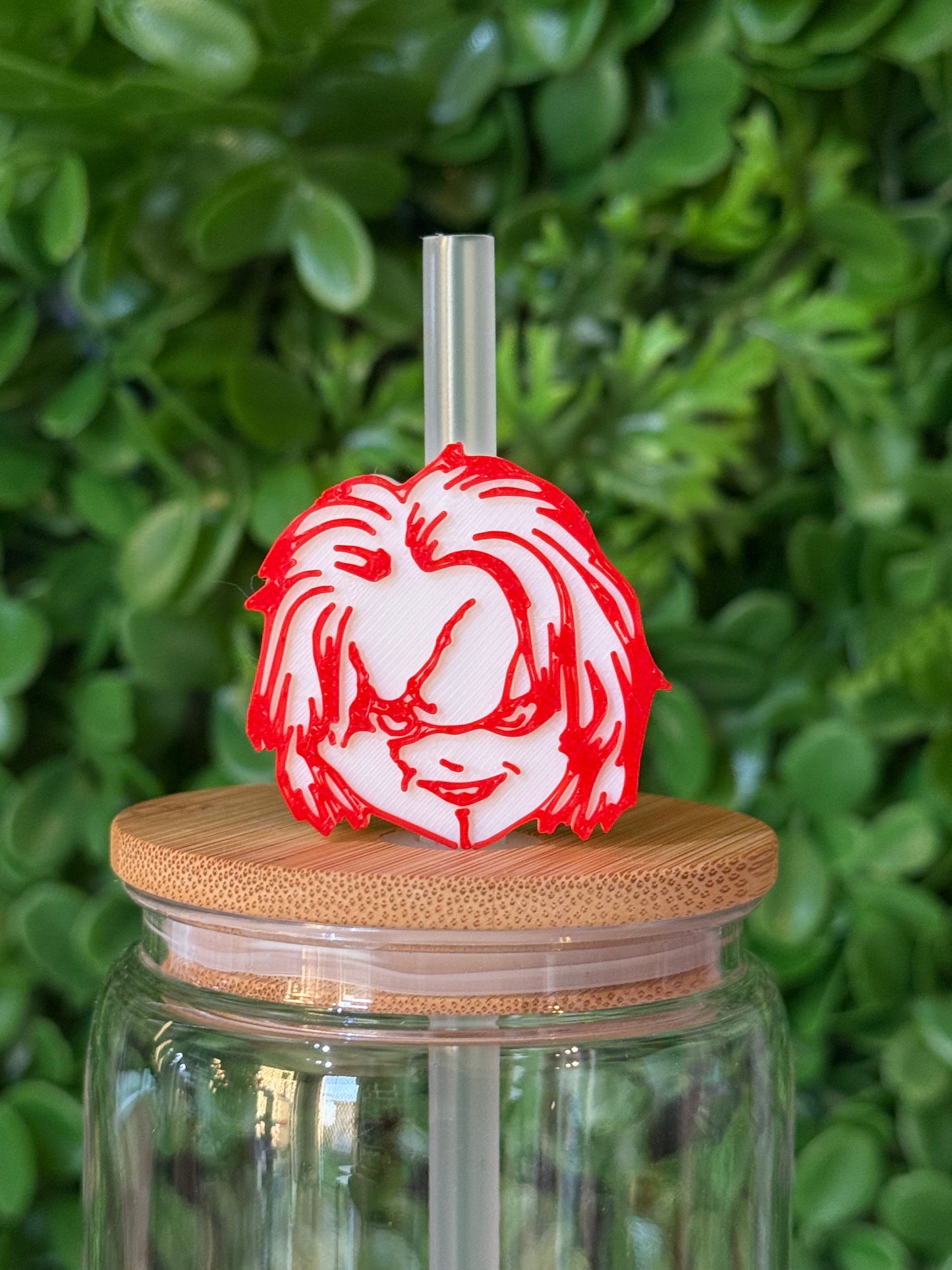 Scary Doll - 3D Straw Topper