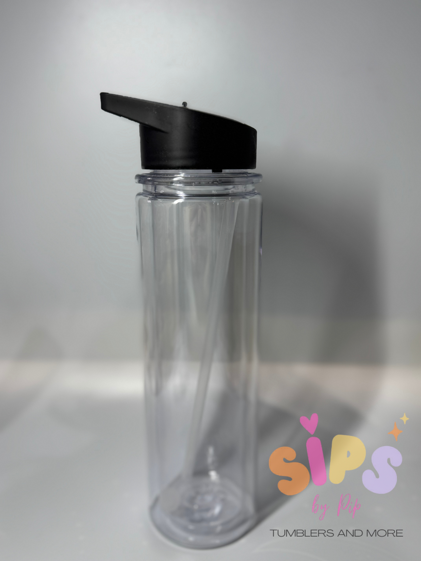 15oz Acrylic tall drink bottle snow globe
