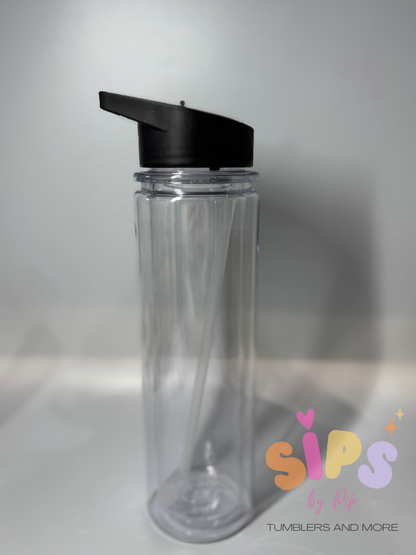 15oz Acrylic tall drink bottle snow globe