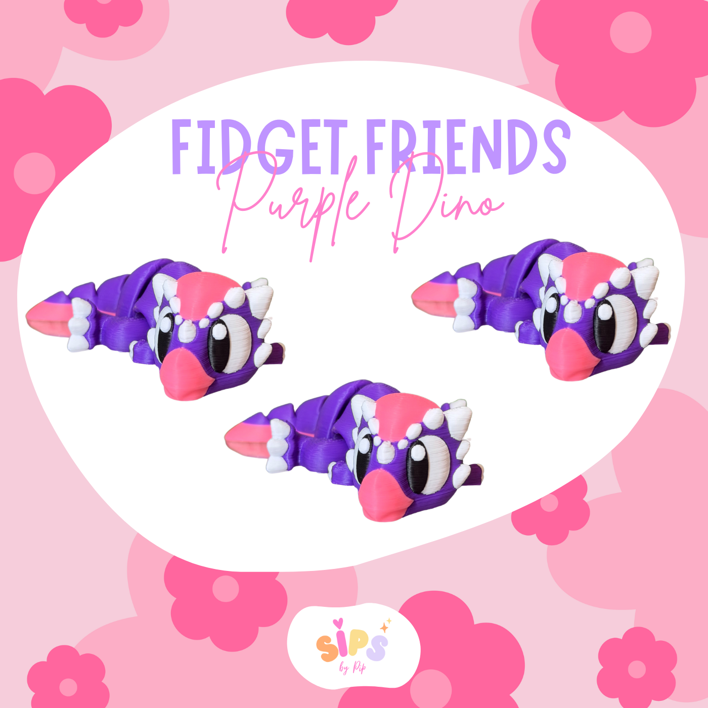 Small Fidget Friend - Purple Dino