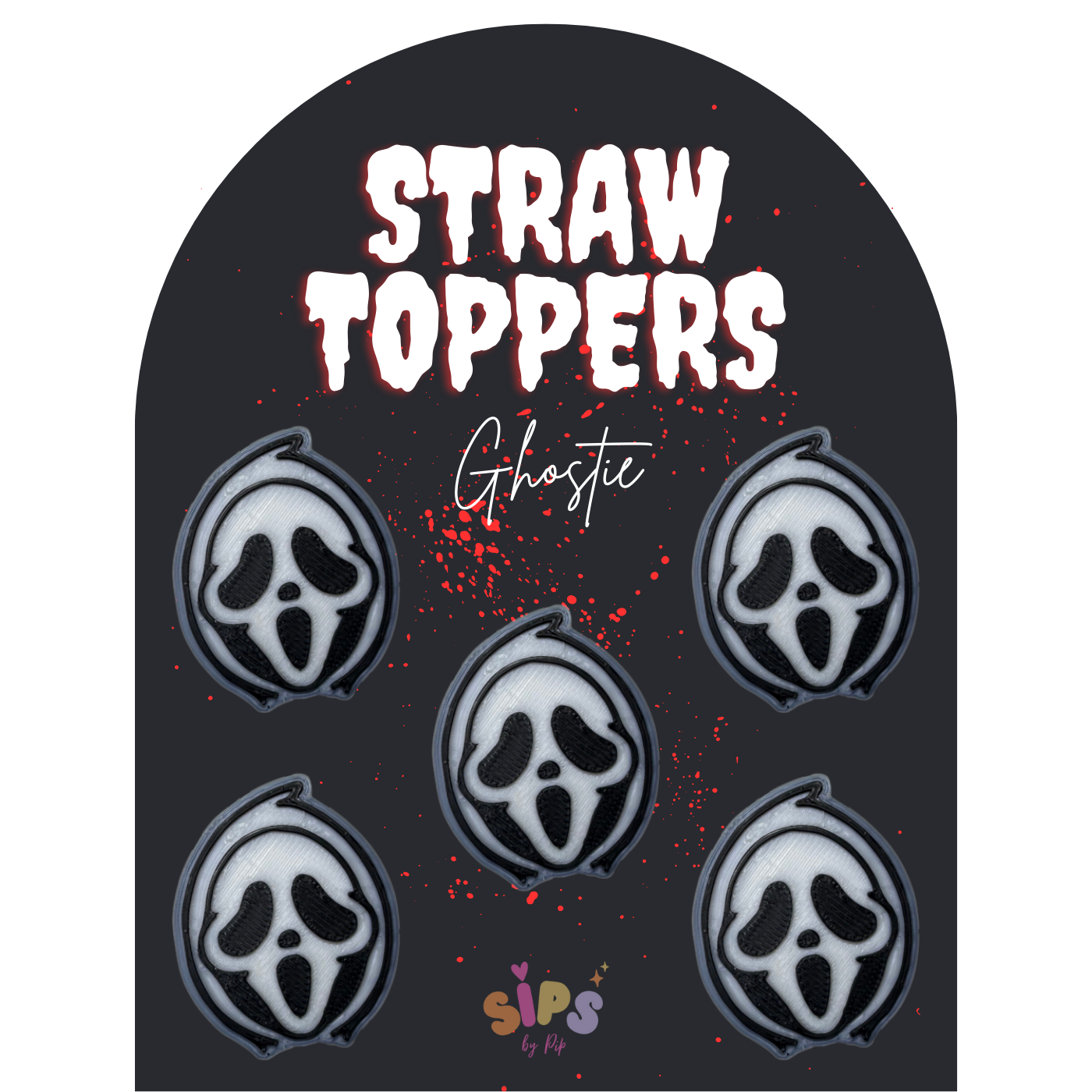 Ghostie - 3D Straw Topper